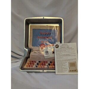 Wilton Cake Pan Happy Birthday Mac Computer Vintage Ironic 1997 2105-1519 Mold